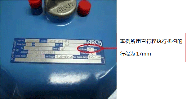 執行機構銘牌