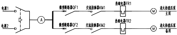 穩壓泵配電箱系統圖